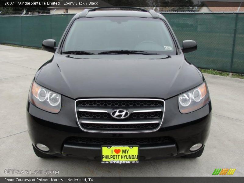 Ebony Black / Black 2007 Hyundai Santa Fe Limited