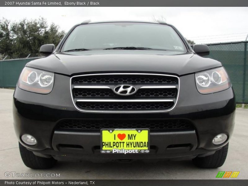 Ebony Black / Black 2007 Hyundai Santa Fe Limited