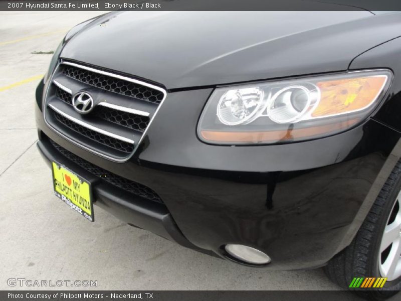 Ebony Black / Black 2007 Hyundai Santa Fe Limited