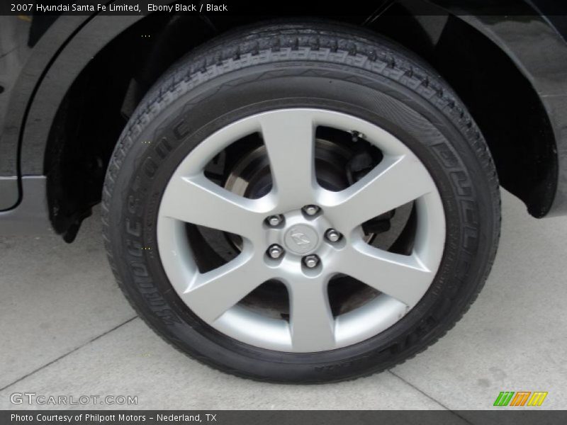 Ebony Black / Black 2007 Hyundai Santa Fe Limited