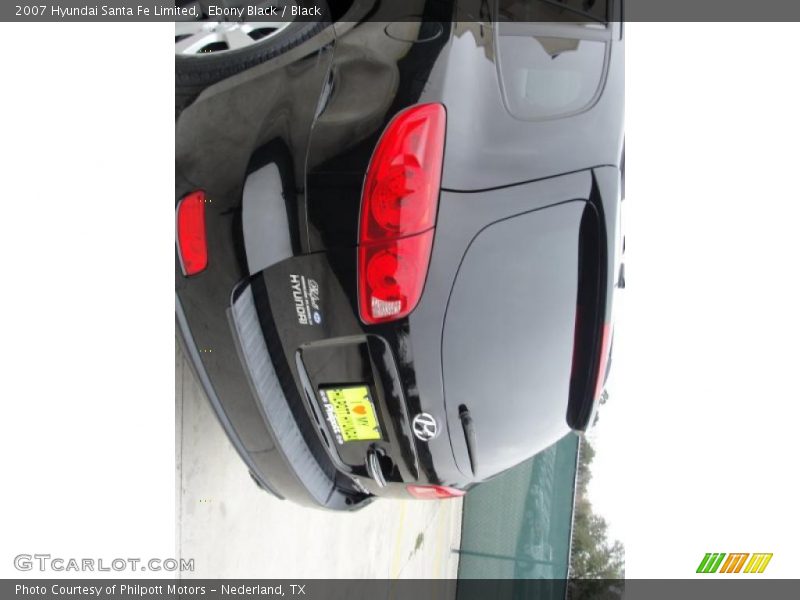 Ebony Black / Black 2007 Hyundai Santa Fe Limited