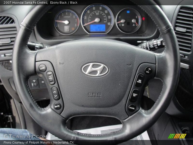 Ebony Black / Black 2007 Hyundai Santa Fe Limited