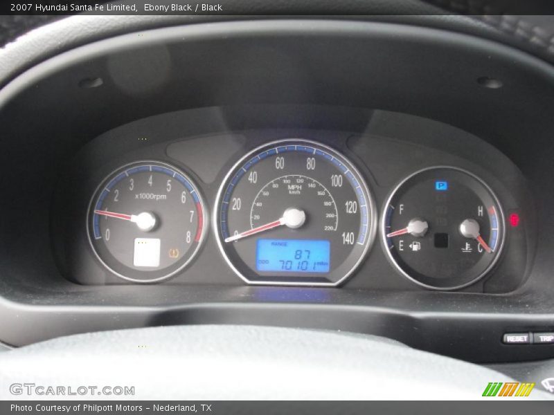 Ebony Black / Black 2007 Hyundai Santa Fe Limited