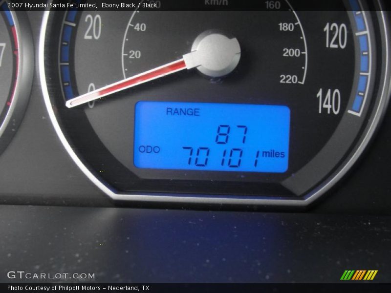 Ebony Black / Black 2007 Hyundai Santa Fe Limited