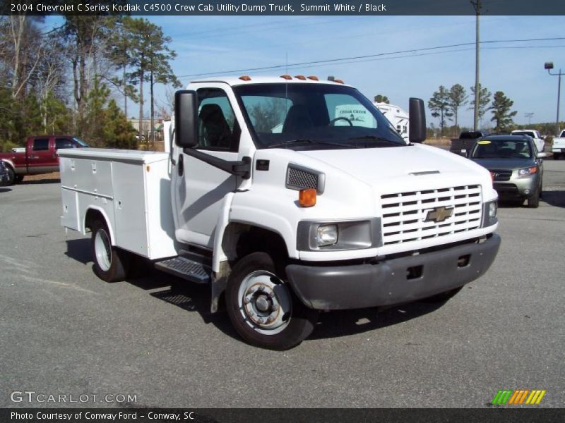 Summit White / Black 2004 Chevrolet C Series Kodiak C4500 Crew Cab Utility Dump Truck