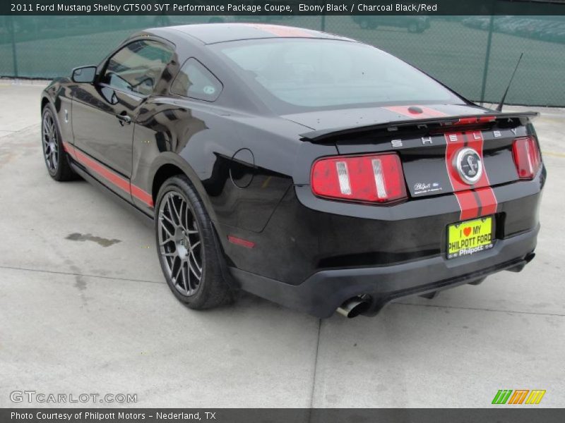 Ebony Black / Charcoal Black/Red 2011 Ford Mustang Shelby GT500 SVT Performance Package Coupe