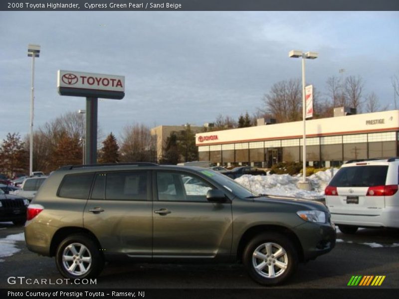 Cypress Green Pearl / Sand Beige 2008 Toyota Highlander