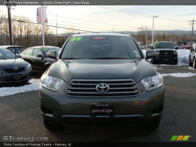 Cypress Green Pearl / Sand Beige 2008 Toyota Highlander