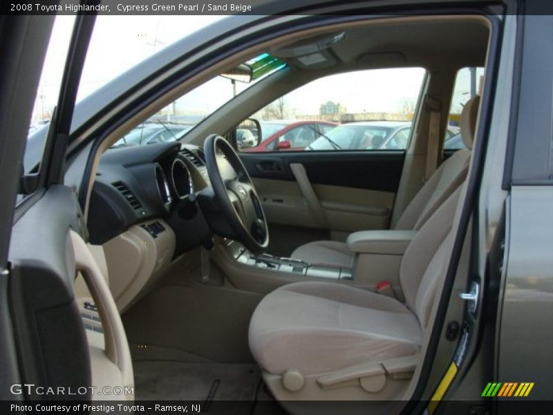Cypress Green Pearl / Sand Beige 2008 Toyota Highlander