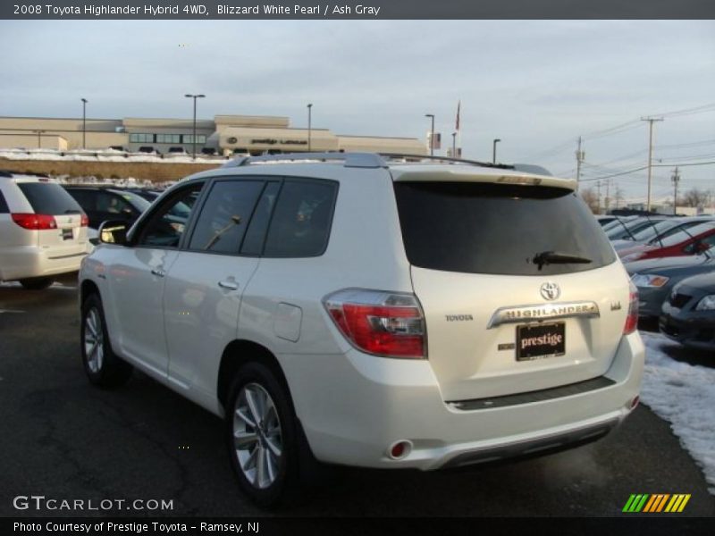Blizzard White Pearl / Ash Gray 2008 Toyota Highlander Hybrid 4WD