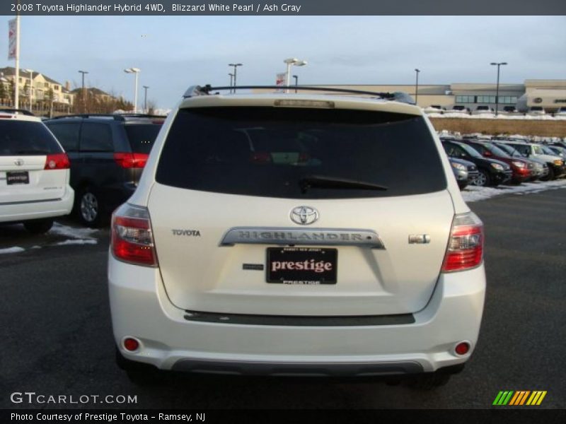 Blizzard White Pearl / Ash Gray 2008 Toyota Highlander Hybrid 4WD