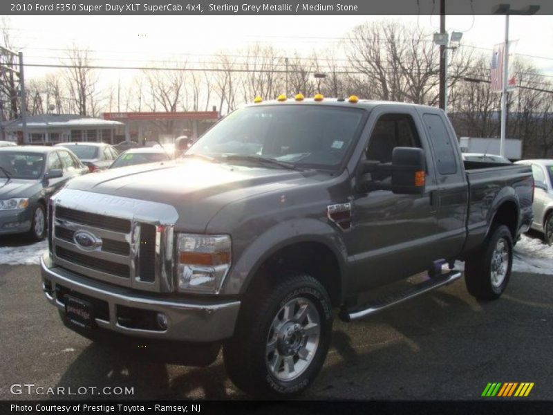 Sterling Grey Metallic / Medium Stone 2010 Ford F350 Super Duty XLT SuperCab 4x4