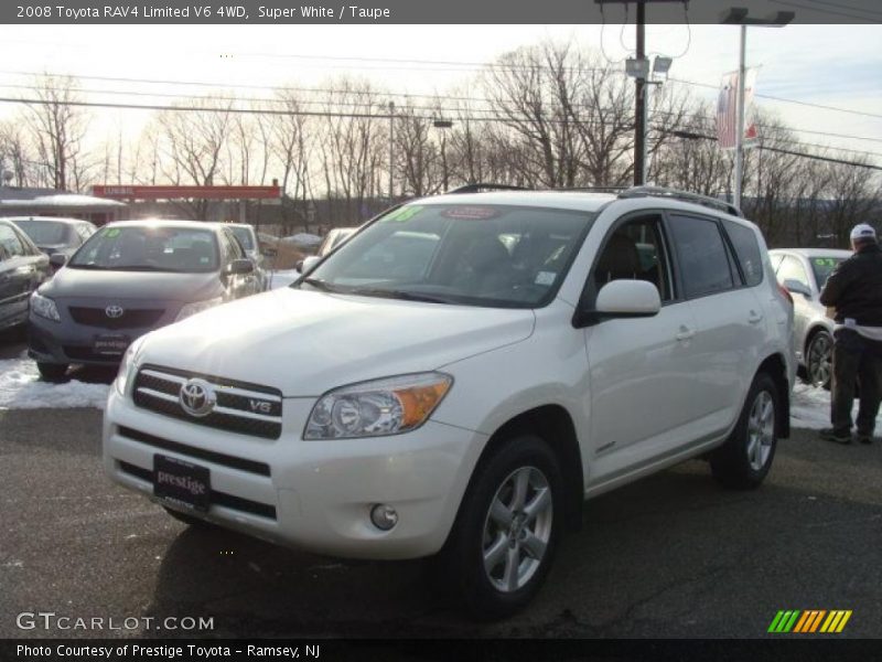 Super White / Taupe 2008 Toyota RAV4 Limited V6 4WD