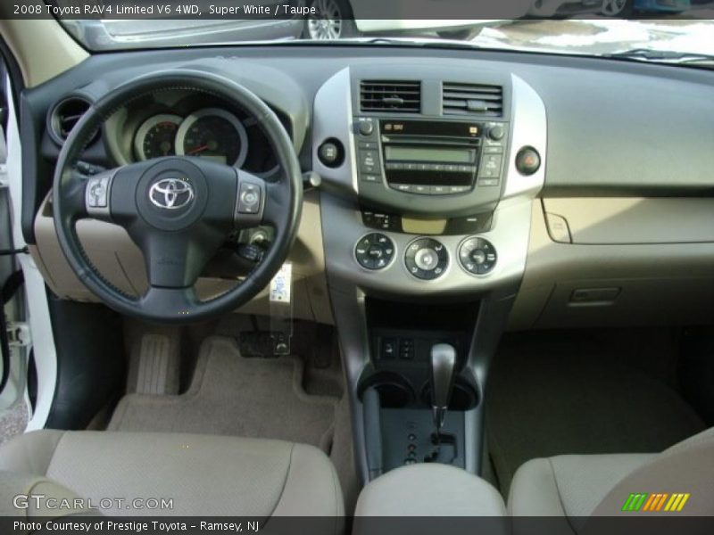 Super White / Taupe 2008 Toyota RAV4 Limited V6 4WD