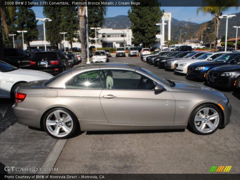 Platinum Bronze Metallic / Cream Beige 2008 BMW 3 Series 335i Convertible