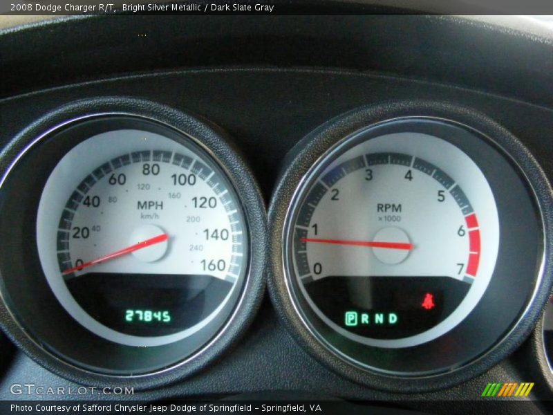 Bright Silver Metallic / Dark Slate Gray 2008 Dodge Charger R/T