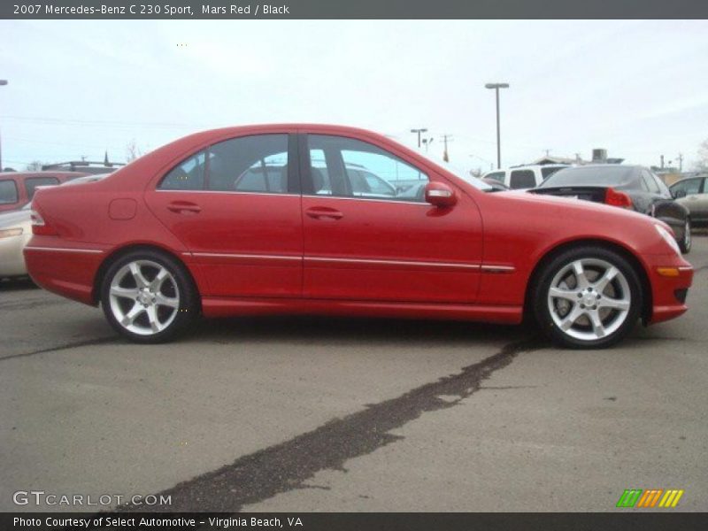 Mars Red / Black 2007 Mercedes-Benz C 230 Sport