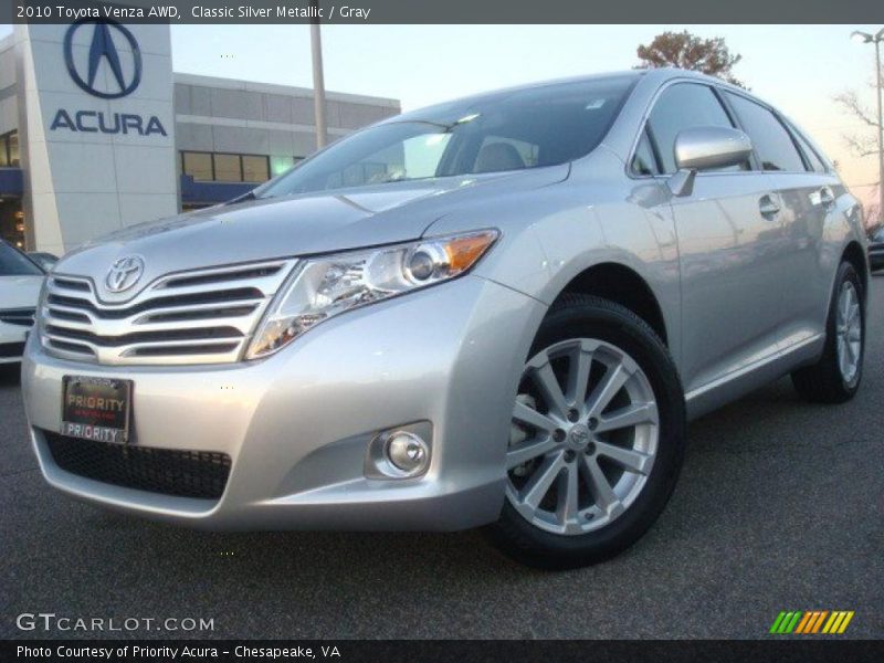 Classic Silver Metallic / Gray 2010 Toyota Venza AWD
