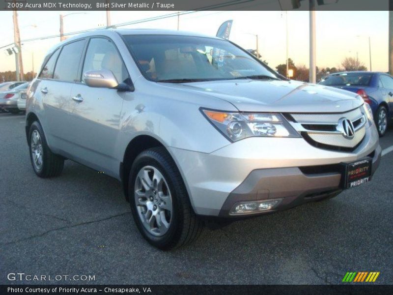 Billet Silver Metallic / Taupe 2009 Acura MDX Technology