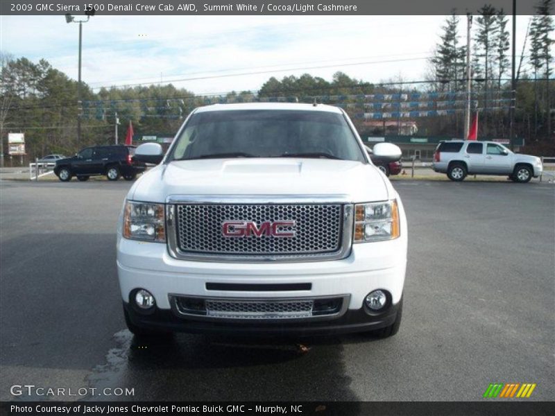 Summit White / Cocoa/Light Cashmere 2009 GMC Sierra 1500 Denali Crew Cab AWD