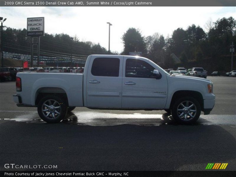 Summit White / Cocoa/Light Cashmere 2009 GMC Sierra 1500 Denali Crew Cab AWD
