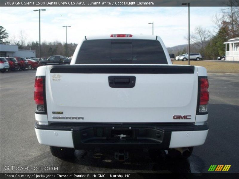 Summit White / Cocoa/Light Cashmere 2009 GMC Sierra 1500 Denali Crew Cab AWD