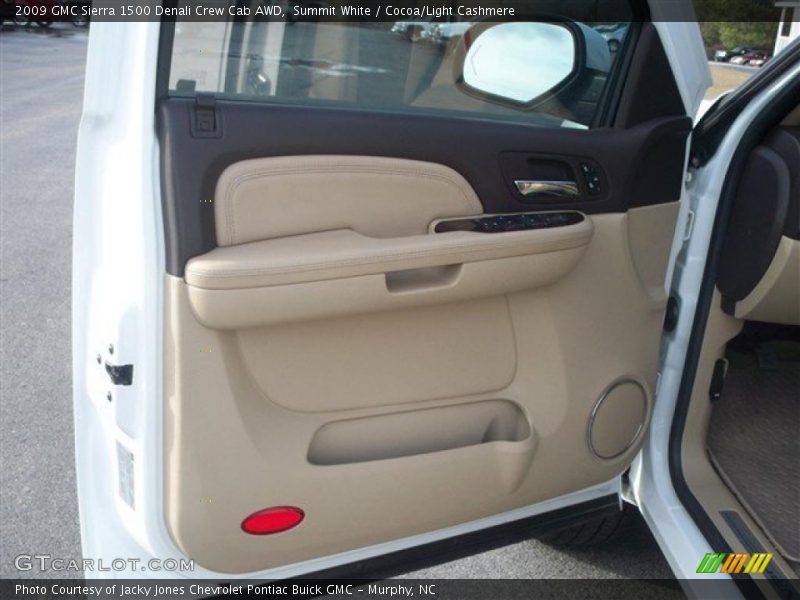 Summit White / Cocoa/Light Cashmere 2009 GMC Sierra 1500 Denali Crew Cab AWD