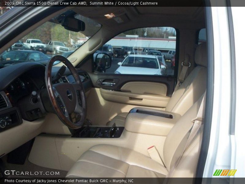 Summit White / Cocoa/Light Cashmere 2009 GMC Sierra 1500 Denali Crew Cab AWD
