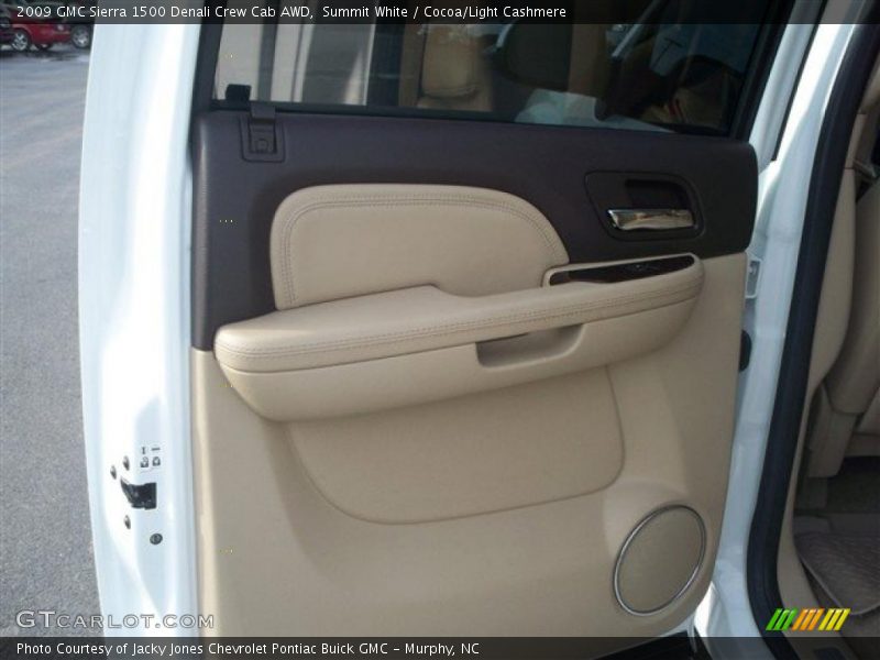Summit White / Cocoa/Light Cashmere 2009 GMC Sierra 1500 Denali Crew Cab AWD