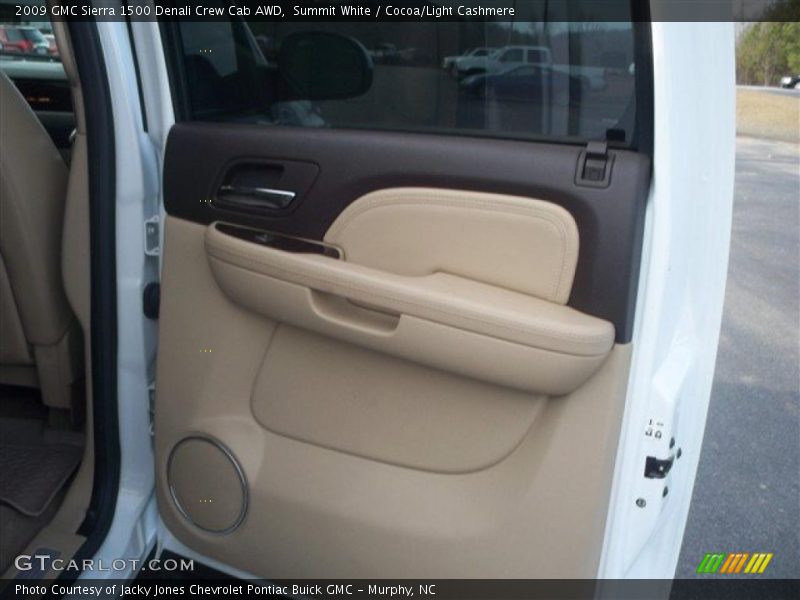 Summit White / Cocoa/Light Cashmere 2009 GMC Sierra 1500 Denali Crew Cab AWD