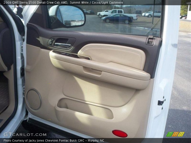Summit White / Cocoa/Light Cashmere 2009 GMC Sierra 1500 Denali Crew Cab AWD