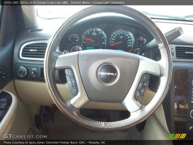 Summit White / Cocoa/Light Cashmere 2009 GMC Sierra 1500 Denali Crew Cab AWD
