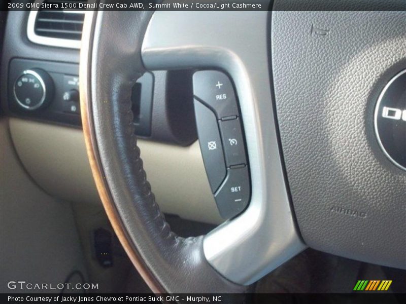 Summit White / Cocoa/Light Cashmere 2009 GMC Sierra 1500 Denali Crew Cab AWD