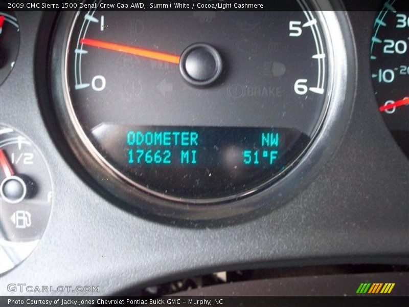 Summit White / Cocoa/Light Cashmere 2009 GMC Sierra 1500 Denali Crew Cab AWD