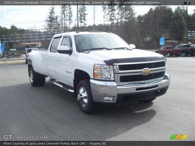 Summit White / Dark Cashmere/Light Cashmere 2009 Chevrolet Silverado 3500HD LTZ Crew Cab 4x4 Dually