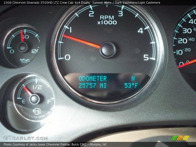 Summit White / Dark Cashmere/Light Cashmere 2009 Chevrolet Silverado 3500HD LTZ Crew Cab 4x4 Dually