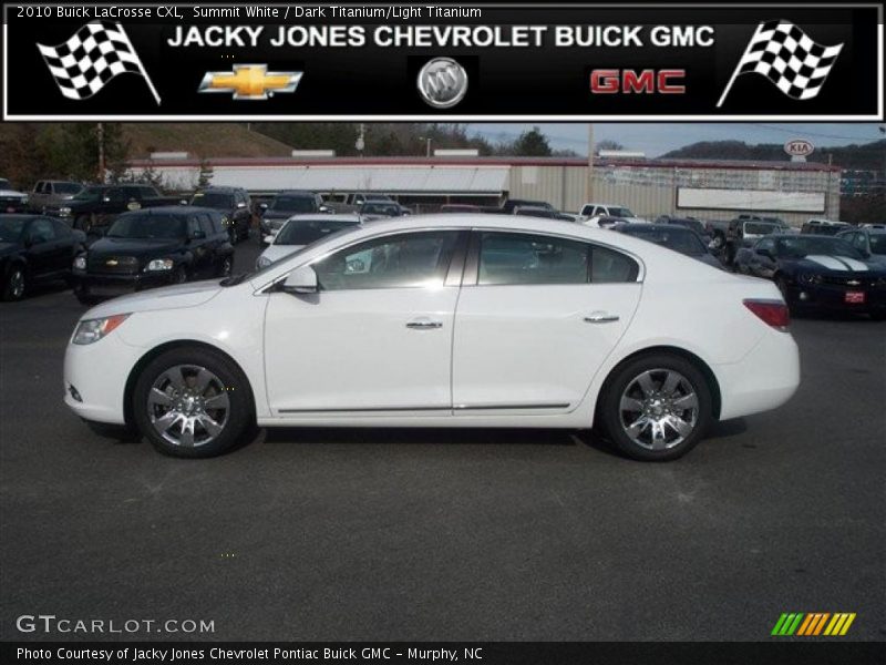 Summit White / Dark Titanium/Light Titanium 2010 Buick LaCrosse CXL