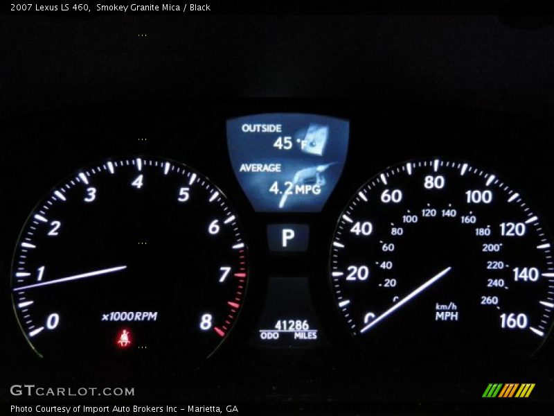 Smokey Granite Mica / Black 2007 Lexus LS 460