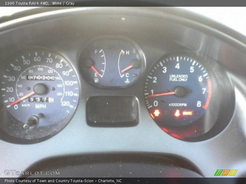 White / Gray 1996 Toyota RAV4 4WD