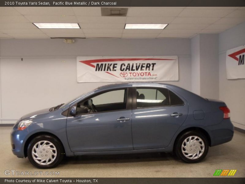 Pacific Blue Metallic / Dark Charcoal 2010 Toyota Yaris Sedan
