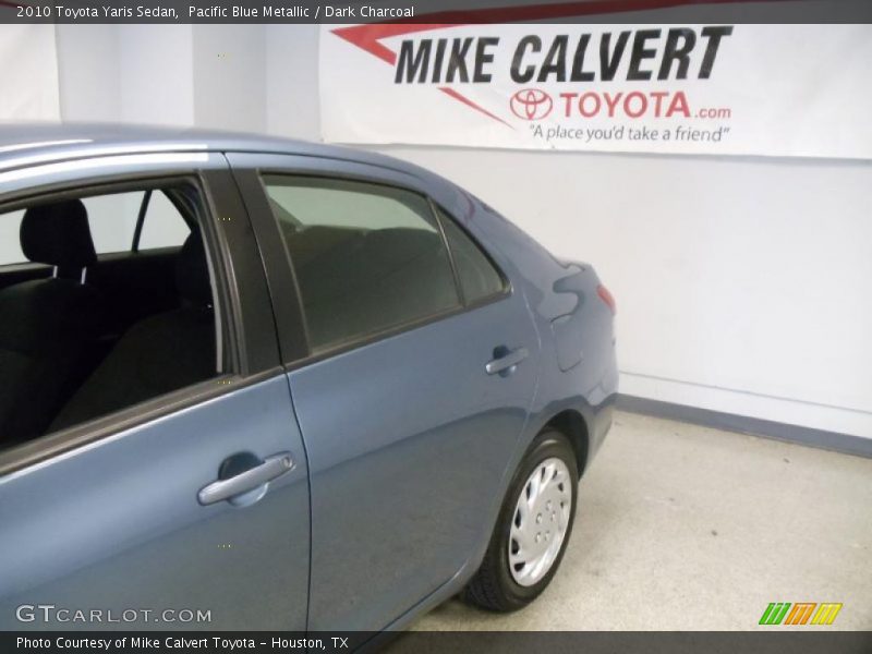 Pacific Blue Metallic / Dark Charcoal 2010 Toyota Yaris Sedan