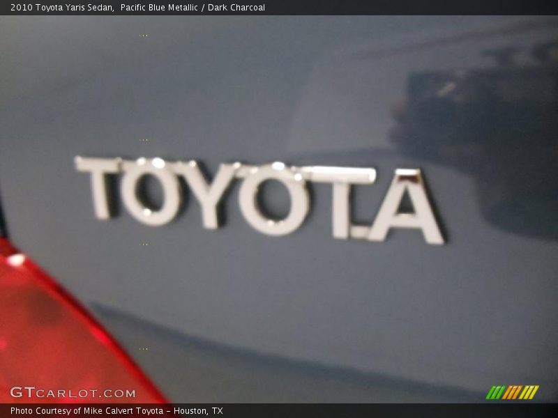 Pacific Blue Metallic / Dark Charcoal 2010 Toyota Yaris Sedan