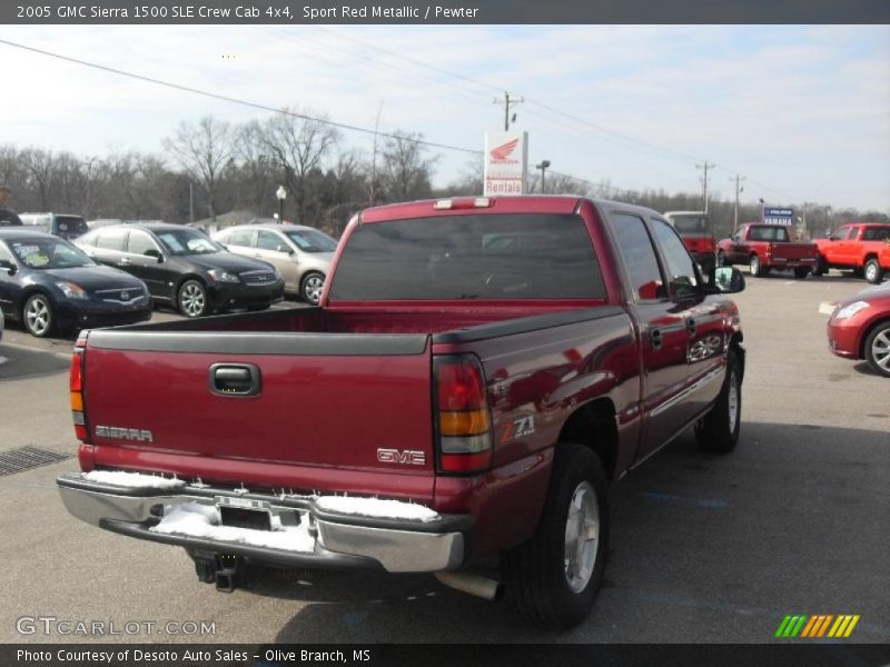 Sport Red Metallic / Pewter 2005 GMC Sierra 1500 SLE Crew Cab 4x4