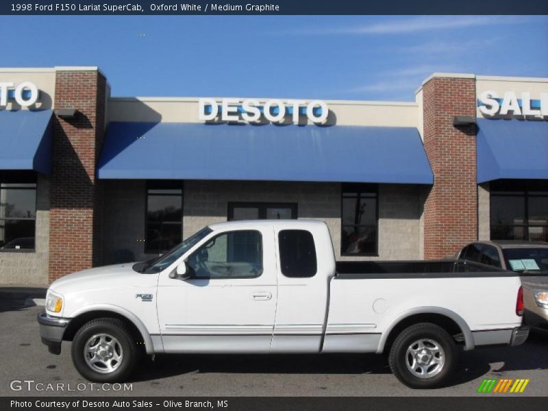 Oxford White / Medium Graphite 1998 Ford F150 Lariat SuperCab
