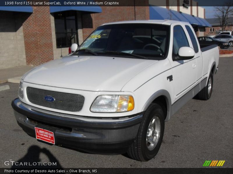 Oxford White / Medium Graphite 1998 Ford F150 Lariat SuperCab