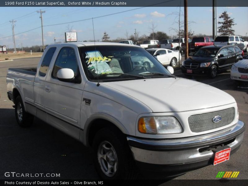 Oxford White / Medium Graphite 1998 Ford F150 Lariat SuperCab