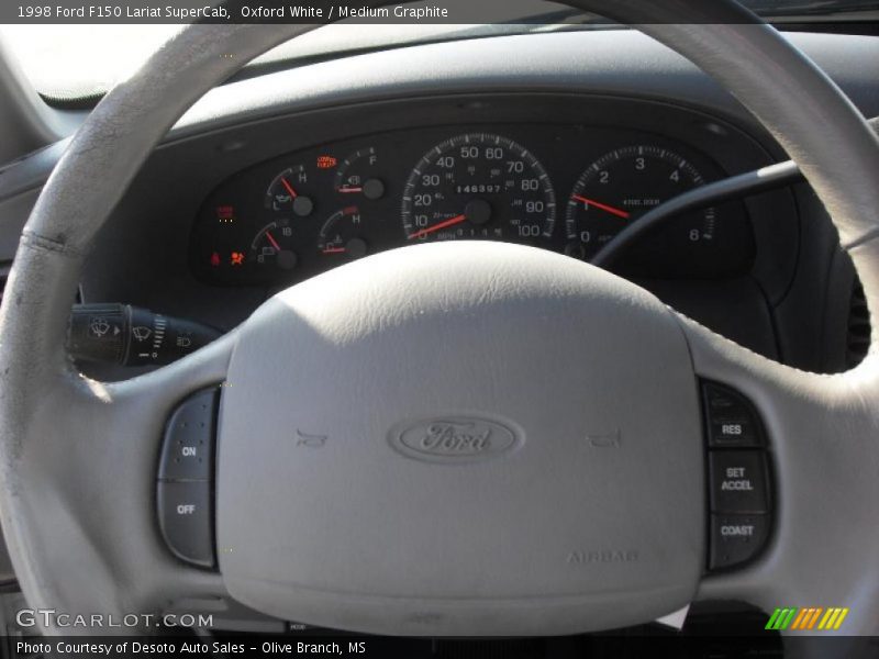 Oxford White / Medium Graphite 1998 Ford F150 Lariat SuperCab