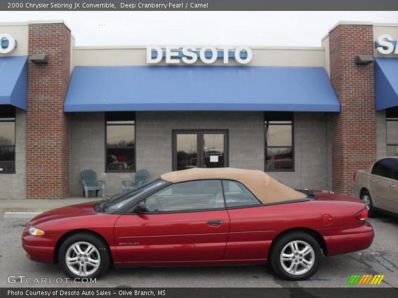 Deep Cranberry Pearl / Camel 2000 Chrysler Sebring JX Convertible