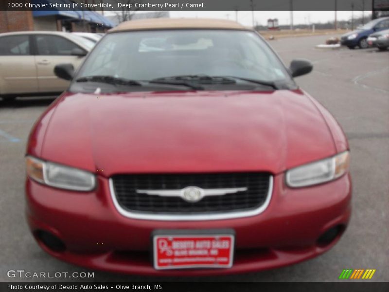 Deep Cranberry Pearl / Camel 2000 Chrysler Sebring JX Convertible