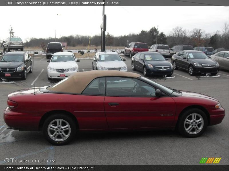 Deep Cranberry Pearl / Camel 2000 Chrysler Sebring JX Convertible